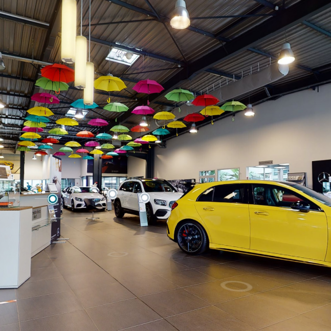 visite virtuelle concession Mercedes BYmyCAR